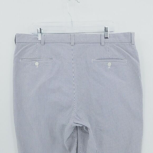 Brook Brothers Pants Mens 38X28 Blue Striped Seersucker Preppy Nautical Yacht - Picture 9 of 10